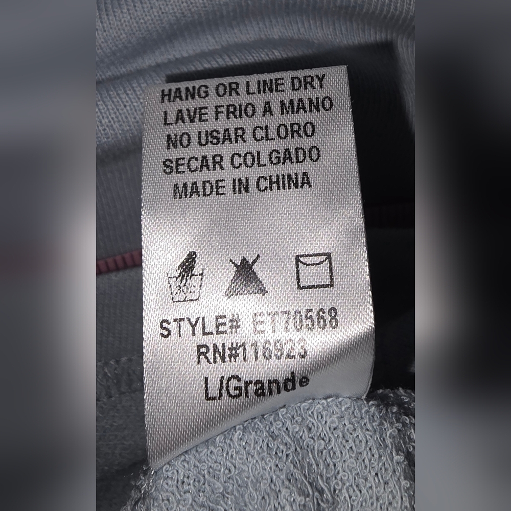 Easel Light Gray Hoodie with Orange Smiley Face (F) - Picture 9 of 9